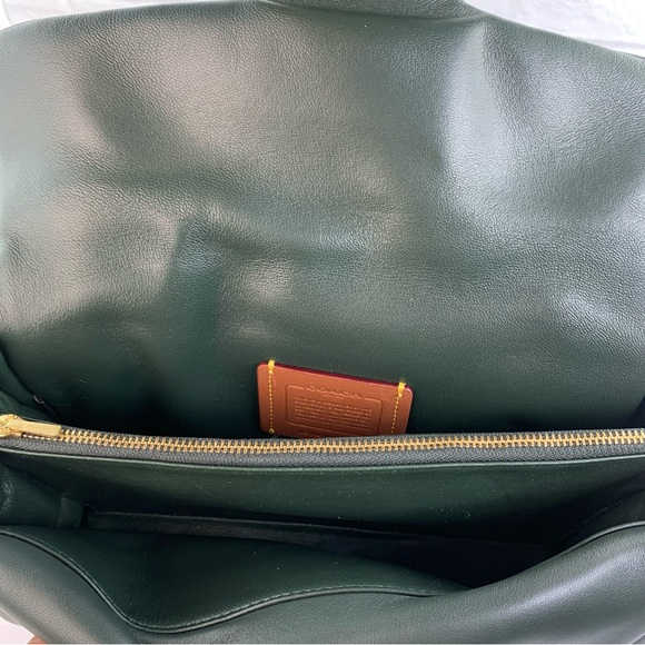 SOLD‼️COACH Pillow Tabby 26 Brass/Amazon Green Shoulder Bag $550 - Picture 14 of 16